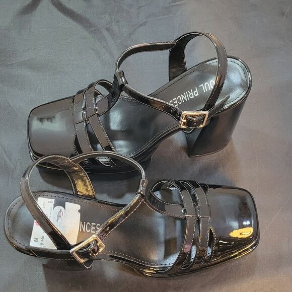 BRAND NEW SOUL PRINCESS PLAIN PLATFORM ANKLE CURVE WIDE HIGH HEEL   SAND… S2 - Picture 9 of 16